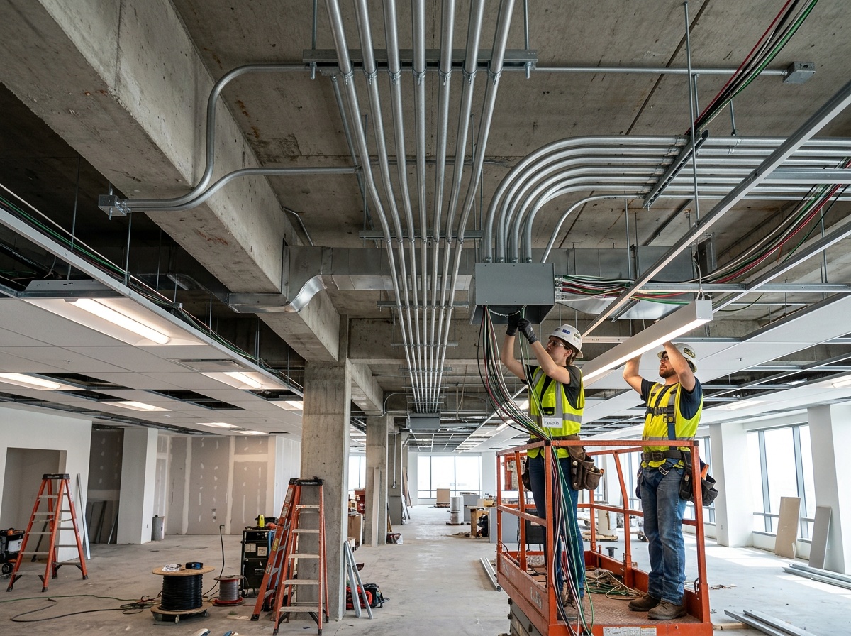 Commercial electrical wiring for office buildout